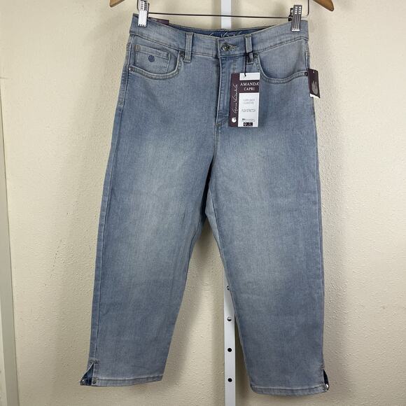 NWT Gloria Vanderbilt Amanda Capri Crop Jeans Womens Size 4 - Picture 2 of 8